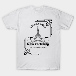 Confusing Vacation - New York Eiffel Tower Funny T-Shirt